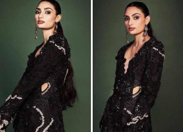 Our fashion metres are shattered by Athiya Shetty’s chic black pantsuit from fashion designer Anamika Khanna : Bollywood News