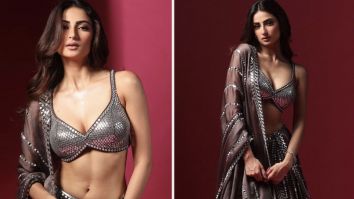 Palak Tiwari looks scintillating in multi-coloured sequin butterfly top and neon pants in latest photo-shoot