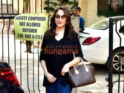 Photos: Madhuri Dixit snapped outside a salon in Juhu