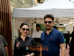 Photos: Madhuri Dixit snapped with her husband in Bandra