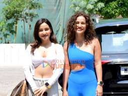 Photos: Neha Sharma and Aisha Sharma snapped outside the gym in Bandra