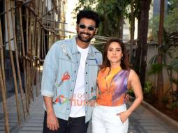 Photos: Nushrratt Bharuccha and Bellamkonda Srinivas snapped promoting their film Chatrapathi