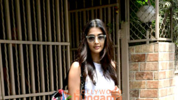 Photos: Pooja Hegde snapped outside a dubbing studio in Bandra