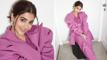Pooja Hegde’s purple blazer and pants from Magda Butrym is power dressing with chic twist