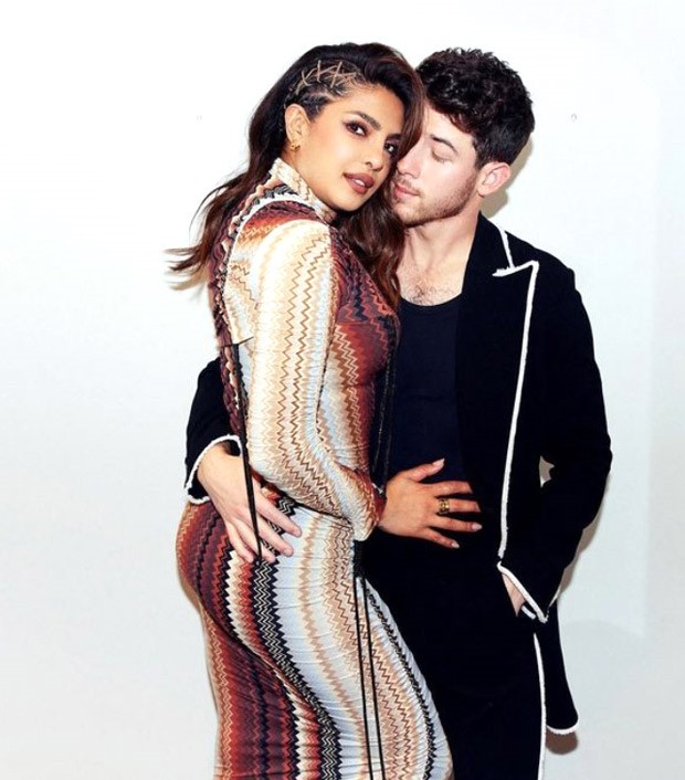 Priyanka Chopra in colourful geometric design dress sets the mood for week right along with husband Nick Jonas