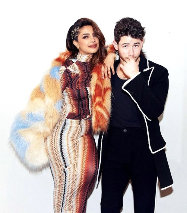 Priyanka Chopra in colourful geometric design dress sets the mood for week right along with husband Nick Jonas