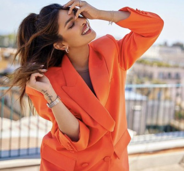 Priyanka Chopra looks bright and blazing in a tangerine pantsuit for Citadel premiere in Rome 