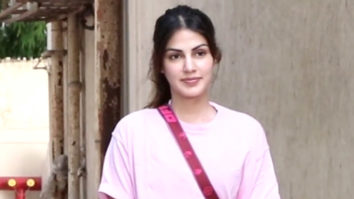 Rhea Chakraborty poses for paps after a her workout session