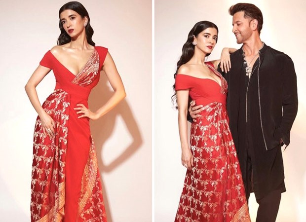 Saba Azad's appearance at the NMACC opening ceremony in a red, custom Amit Aggarwal ensemble is the season's biggest fashion hit : Bollywood News - Bollywood Hungama