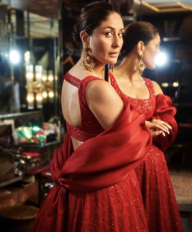 Saif Ali Khan's white bandhgala and Kareena Kapoor's crimson lehenga showcase their contrasting yet stylish red carpet looks