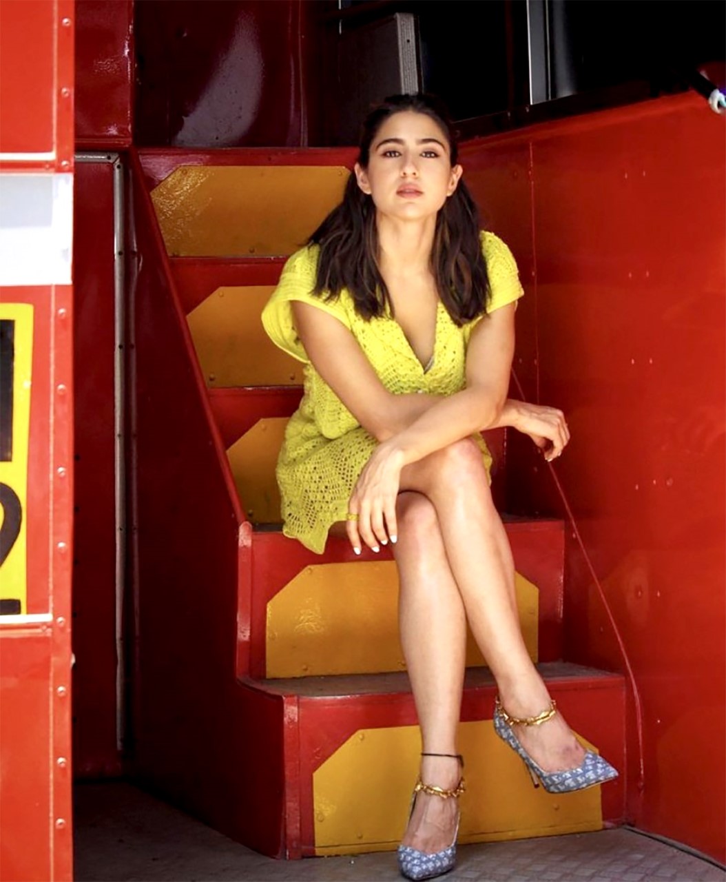 Sara Ali Khan embraces summer season style in a pretty yellow crochet co-ord set worth Rs.10,499