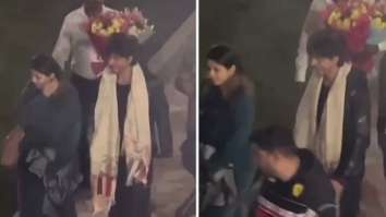 Shah Rukh Khan receives flowers and warm welcome as he lands in Kashmir for Dunki shoot, watch videos