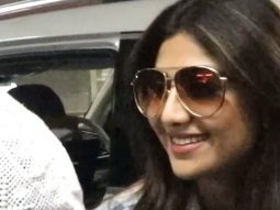 Shilpa Shetty and family get papped at the airport