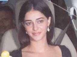 Ananya Panday smiles as she gets clicked at Karan Johar’s residence