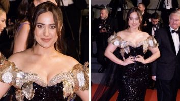 Cannes 2023: Influencer Kusha Kapila steals the show in a shimmering black and gold gown