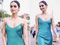 Cannes 2023: Manushi Chhillar makes waves in an aqua slinky satin backless dress