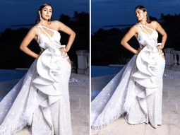 Cannes 2023: Mrunal Thakur gracefully adorns a white cutout gown by Falguni and Shane Peacock