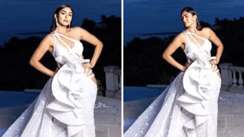 Cannes 2023: Mrunal Thakur gracefully adorns a white cutout gown by Falguni and Shane Peacock