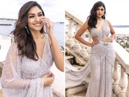 Cannes 2023: Mrunal Thakur is a vision of elegance in a silver saree gown by Falguni and Shane Peacock