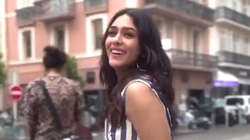 Happy girls are the best! Mrunal Thakur twirls around in stripes