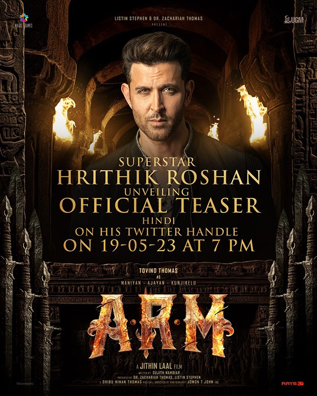 Hrithik Roshan to launch teaser of Tovino Thomas starrer Ajayante Randam Moshanam