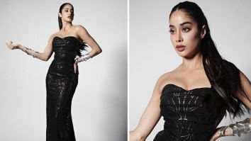 Janhvi Kapoor stuns in a black strapless gown leaving everyone in awe of her grace and style
