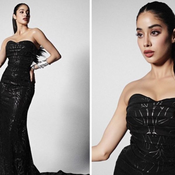 Janhvi Kapoor stuns in a black strapless gown leaving everyone in awe ...