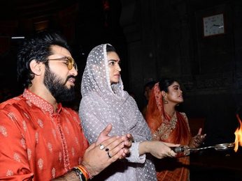 Kriti Sanon and Sachet-Parampara seek blessings at Sita Gufa and Kalaram Mandir for song ‘Ram Siya Ram’