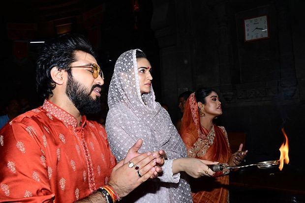 Kriti Sanon and Sachet-Parampara seek blessings at Sita Gufa and Kalaram Mandir for song 'Ram Siya Ram'