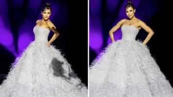 Malaika Arora set the runway ablaze in silver feather gown leaving us in awe