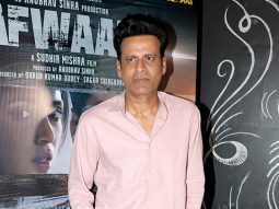 Manoj Bajpayee looks absolutely smart in a pink shirt and denim at Afwaah screening