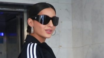 Nora Fatehi looks sharp in her black casual outfit