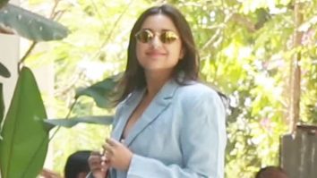 Parineeti Chopra poses for paps in a polka dot outfit at Maddock office