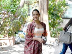 Photos: Kiara Advani snapped in her new car at a dubbing studio in Bandra
