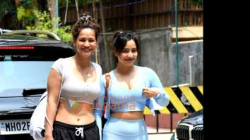 Photos: Neha Sharma and Aisha Sharma snapped outside the gym in Bandra