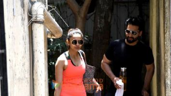 Photos: Rakul Preet Singh and Jackky Bhagnani spotted outside the gym in Santacruz