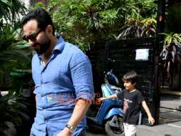 Photos: Saif Ali Khan and Taimur Ali Khan snapped outside a cafe in Bandra