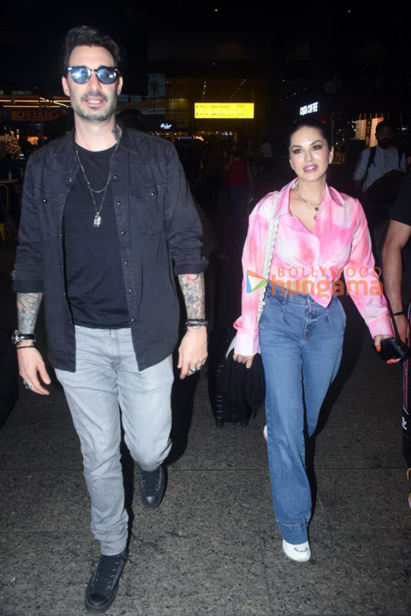 Photos: Sunny Leone, Daniel Weber, Hiten Tejwani and Gauri Pradhan snapped at the airport
