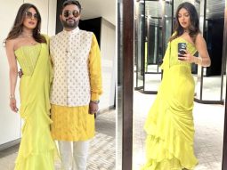 Priyanka Chopra sets hearts aglow in Mishru’s lime green ruffled saree and corset blouse at Parineeti Chopra – Raghav Chaddha’s engagement
