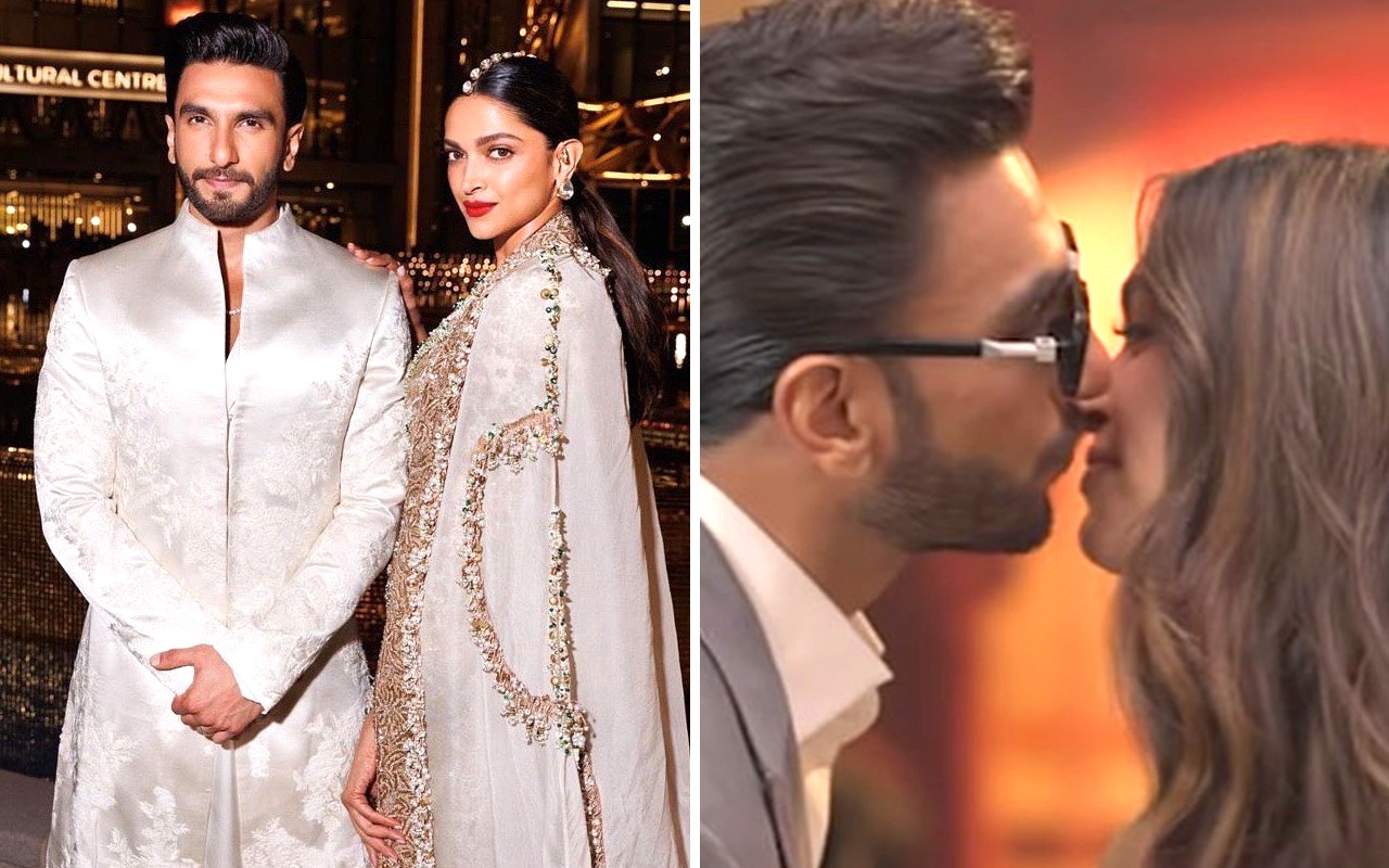 Ranveer Singh surprises Deepika Padukone during an interview; couple hold hands and share a kiss leaving DeepVeer fans thrilled