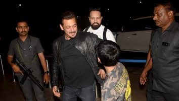 Salman Khan receives a warm hug from a little fan at the airport