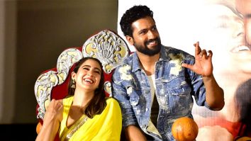 Sara Ali Khan and Vicky Kaushal relish ice-gola at Juhu Beach ahead of the trailer launch of Zara Hatke Zara Bachke