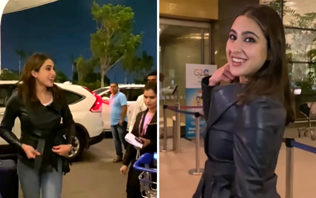 Sara Ali Khan is all smiles as she jets off for her Cannes 2023 debut, watch video