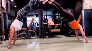 Shamita Shetty nails the yoga pose efficiently