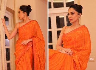 Sobhita Dhulipala blossoms with elegance and charm in her enchanting orange saree by Anita Dongre worth Rs.16,900