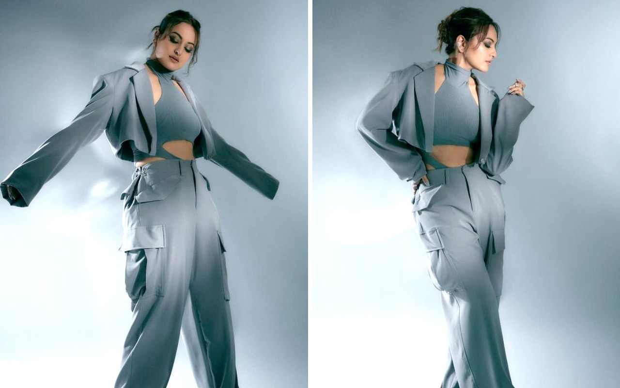 Sonakshi Sinha slays in shades of grey, setting the fashion bar high for  the promotions of her upcoming web series Dahaad : Bollywood News -  Bollywood Hungama