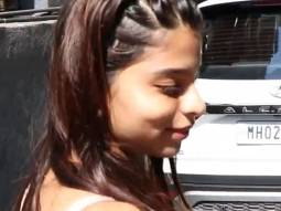 Suhana Khan smiles as she gets clicked by paps