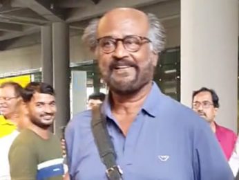 Superstar Rajnikanth gets clicked at the airport by paps
