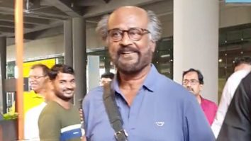 Superstar Rajnikanth gets clicked at the airport by paps