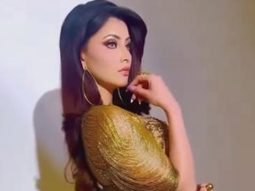 Urvashi Rautela glitters in this golden outfit